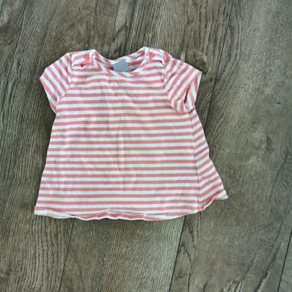 3/$15 Tahari Baby Girl striped shirt sleeve top